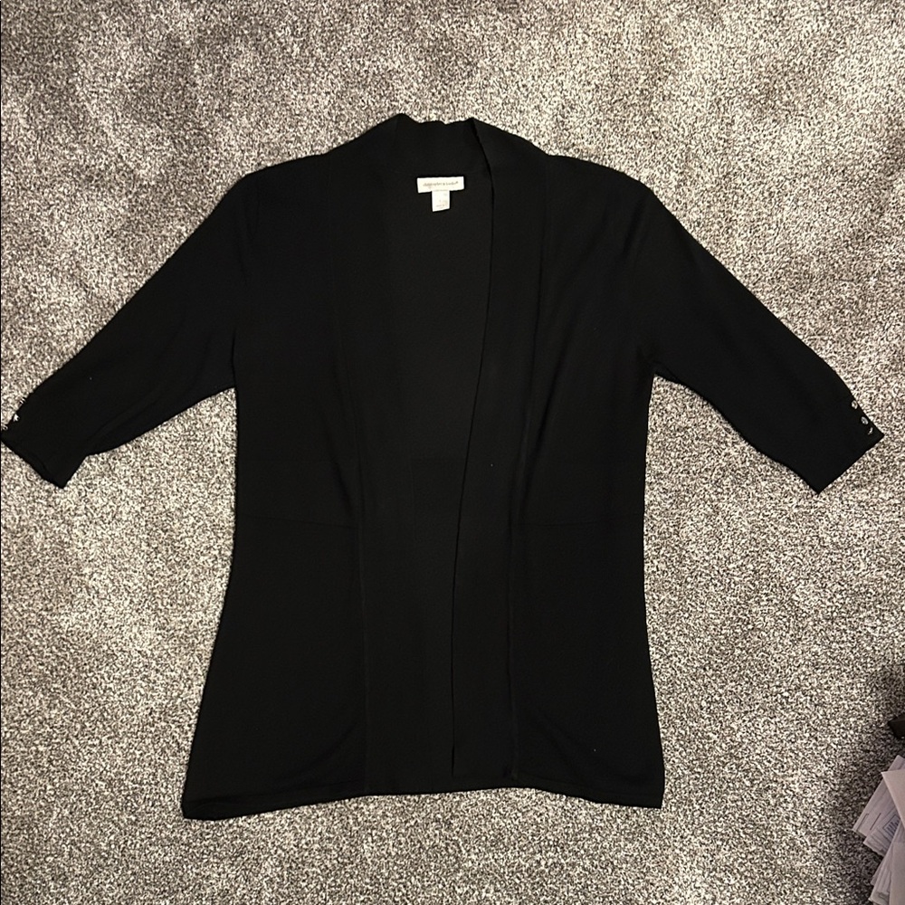 Christopher & Banks Classic Black Cardigan size Large